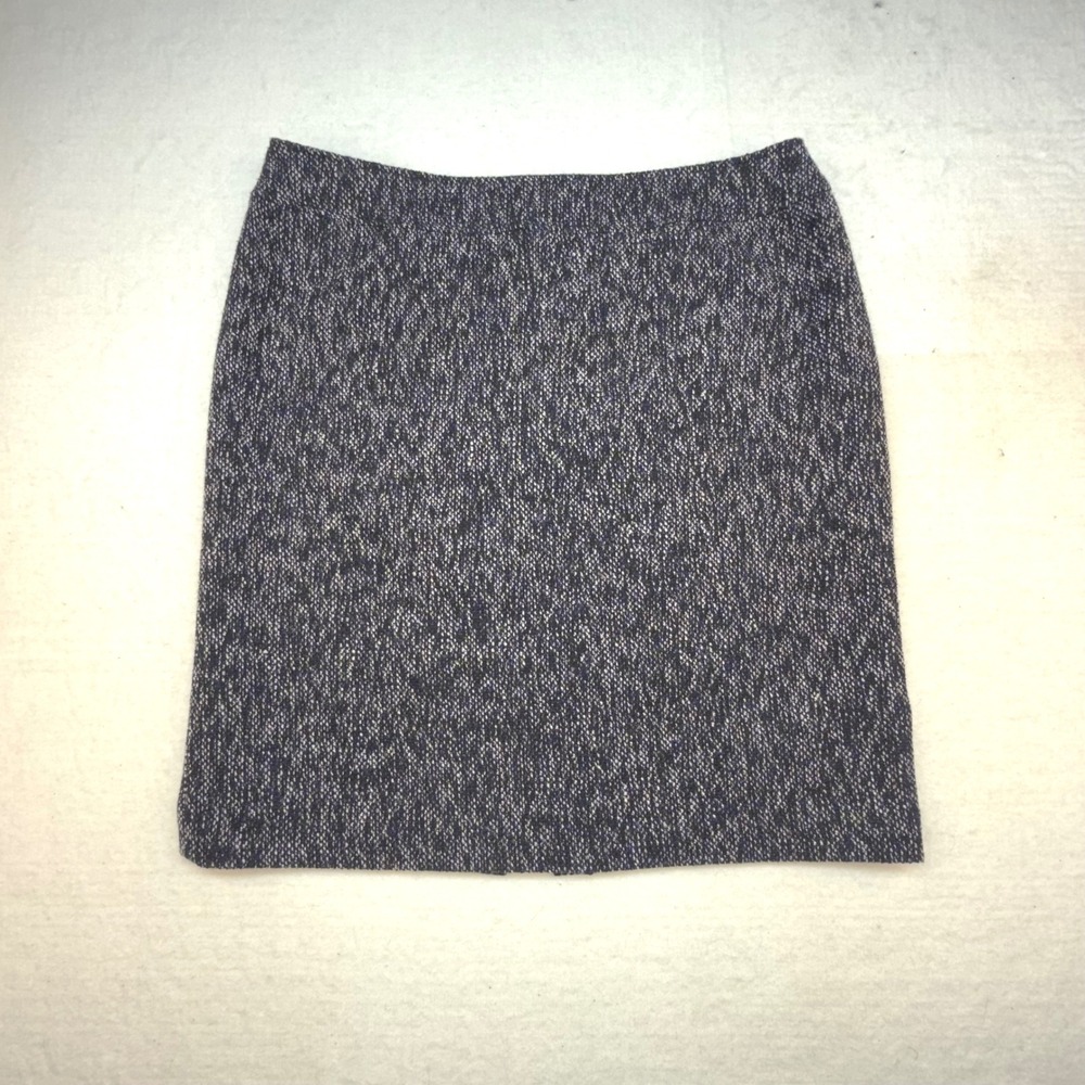 Tahari  Skirt Size 16 Pencil Tweed Career Lined‎ black purple white.